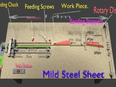 Rod Bending Machine 3d Model 3D model