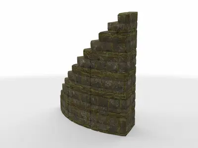 staircase ancient 05  3D model
