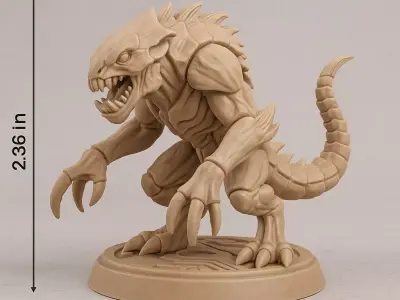 Drone Warrior 5 STL Miniatures Xeno Shock Soldiers 3D print model