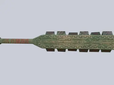 Mayan weapon Low-poly 3D model