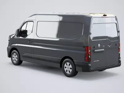 Renault Master 2025 E-Tech electric Van Low-poly 3D model