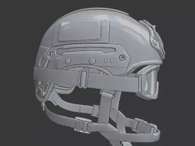 Modern Military Combat Helmet 3D Printable  3D print model