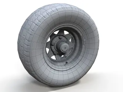 Off Road wheel PBR Low-poly 3D model