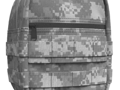 Military Tactical Utility Pouch v2 - Marvelous Designer 3D model