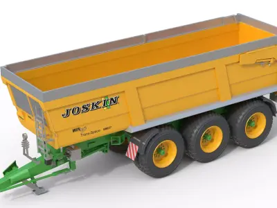 Joskin Trans Space 8000 Farm Trailer Low-poly 3D model