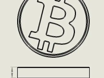 BitCoin 3D Part STL and IGES BTC 3D print model