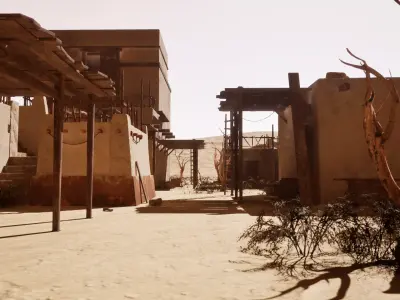 Desert Village Ruins 3D model