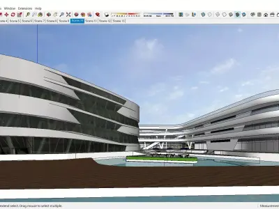 Sketchup Commercial Complex P6 3D model