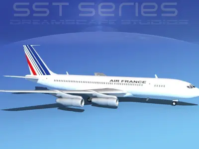 Boeing 707-320 SS Air France 1 3D model