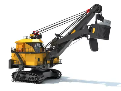 Electric Mining Rope Shovel 3D model