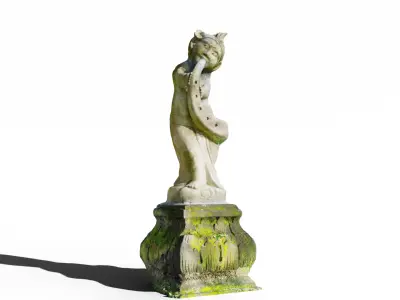 FREE Balinese Flute Player Statue - 3D Scanned Model Free 3D model