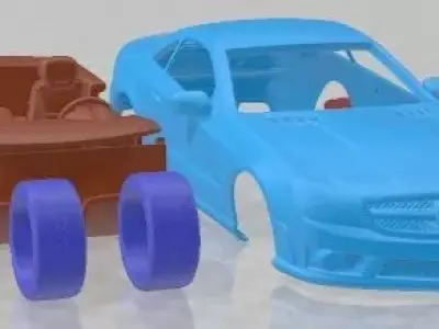 Mercedes SL65 AMG 2010 Printable Car 3D print model