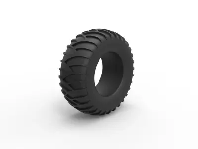 Tire for sand and snow Scale 1 to 25 3D print model