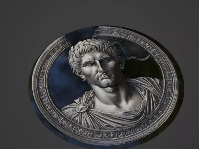 Julius Caesar Medallion 3D print model get