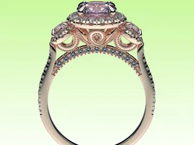 Ring Three Halos 3D print model
