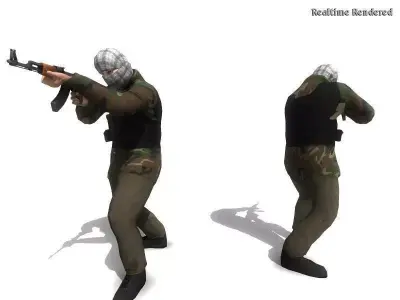 Civil Fighter Low-poly 3D model