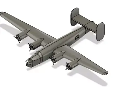 Consolidated B-24 Liberator 3D print model