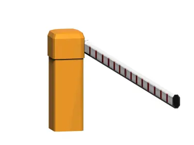Indora boom barrier Low-poly 3D model