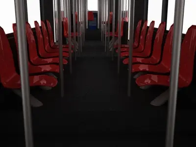 metro train 3D model purchase