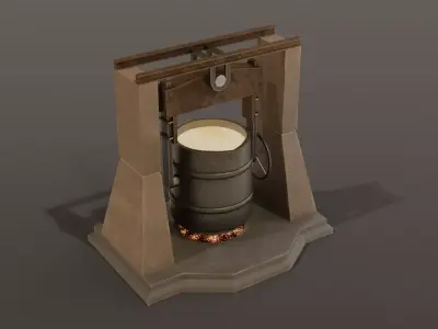 Foundry Low-poly 3D model