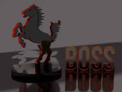 Horse Logo Free low-poly 3D model