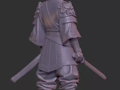 MG-Japanese Armor Swordsman 01 High-Poly Model 3D print model