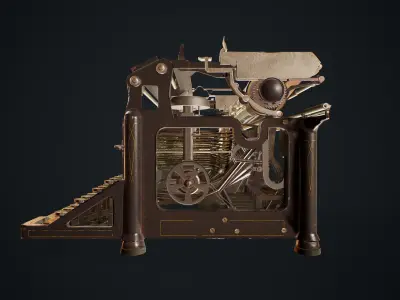 Underwood Typewriter Low-poly 3D model purchase