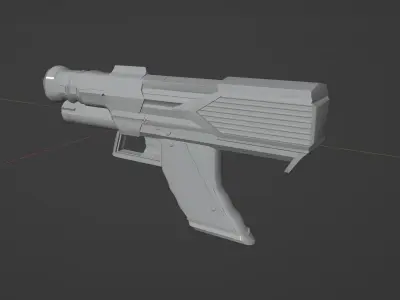 P1400 1-5Kw Power Laser Gun Free low-poly 3D model