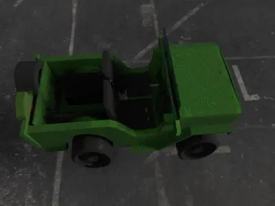 VIHICALE jeep Low-poly 3D model