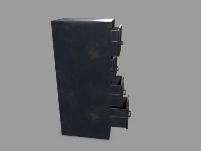 Cabinet metal with drawers Low-poly 3D model purchase