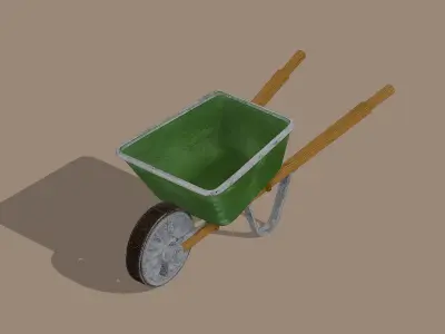 Wheelbarrow Low-poly 3D model purchase