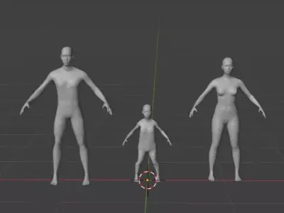 Human Template for 3d models 3D model