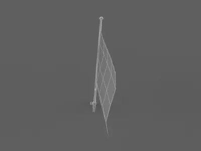 Flag of the Dominican 3D model