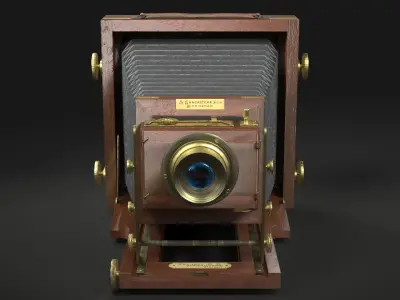 Victorian Camera Low-poly 3D model