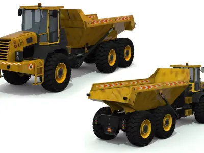 Dump Truck Low-poly 3D model order