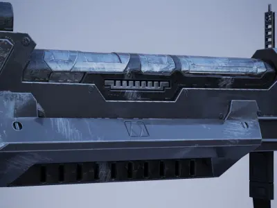 Assault Rifle Low-poly 3D model order