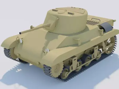 M22 Locust Tank Low-poly 3D model