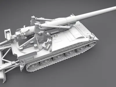 M110A2 Artillery Scale Model 3D print model