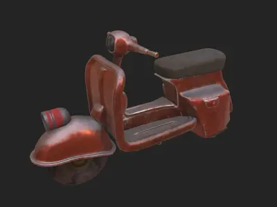 Old Vespa Model For Your Scene PBR 3D model