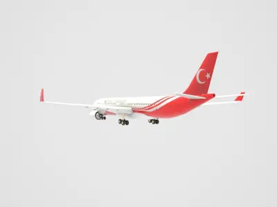 Airbus A330  Low-poly 3D model