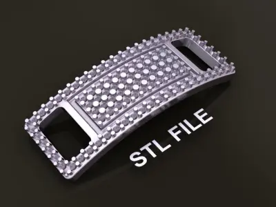 Lace Lock Clip Full Diamond Tag 3D print model