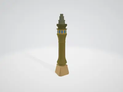 School with different assets 3D model