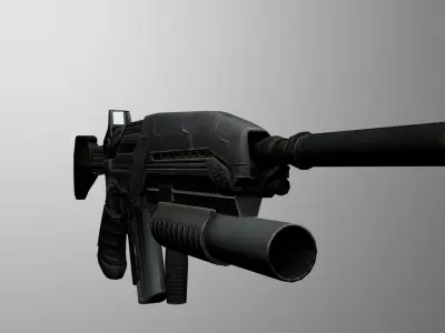 Modern Assault Rifle Accesories Low-poly 3D model