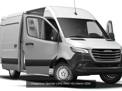 Freightliner Sprinter Panel Van HQ Interior 2024 collection 3D Model Pack