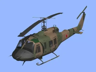 Japan Ground Self-Defense Force UH-1J  Free 3D model