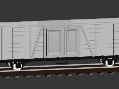 Rail freight transport 3D model