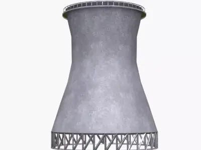 Cooling tower Low-poly 3D model purchase