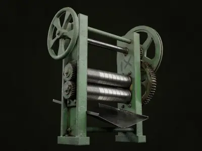 Sugarcane Machine Low-poly 3D model