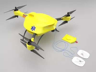 Ambulance Drone 3D model buy