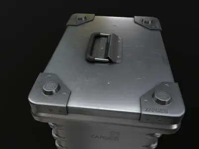 Metal Box Unpainted 3D Model Low-poly Low-poly 3D model